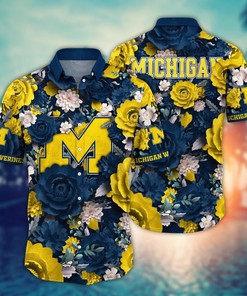 Michigan Wolverines NCAA Flower Hawaii Shirt For Fans Ver 9