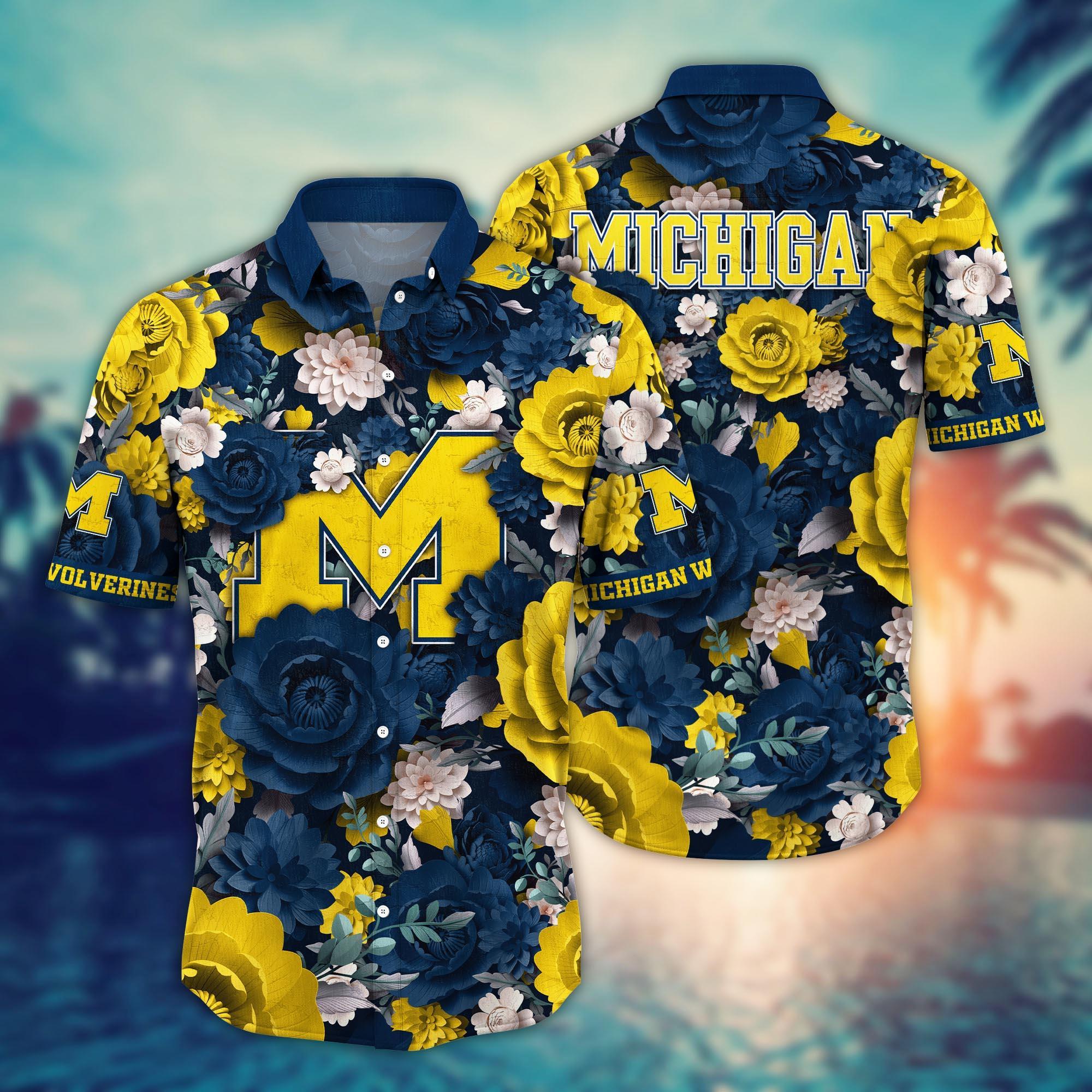 Michigan Wolverines NCAA Flower Hawaii Shirt For Fans Ver 9