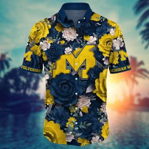 Michigan Wolverines NCAA Flower Hawaii Shirt For Fans Ver 9