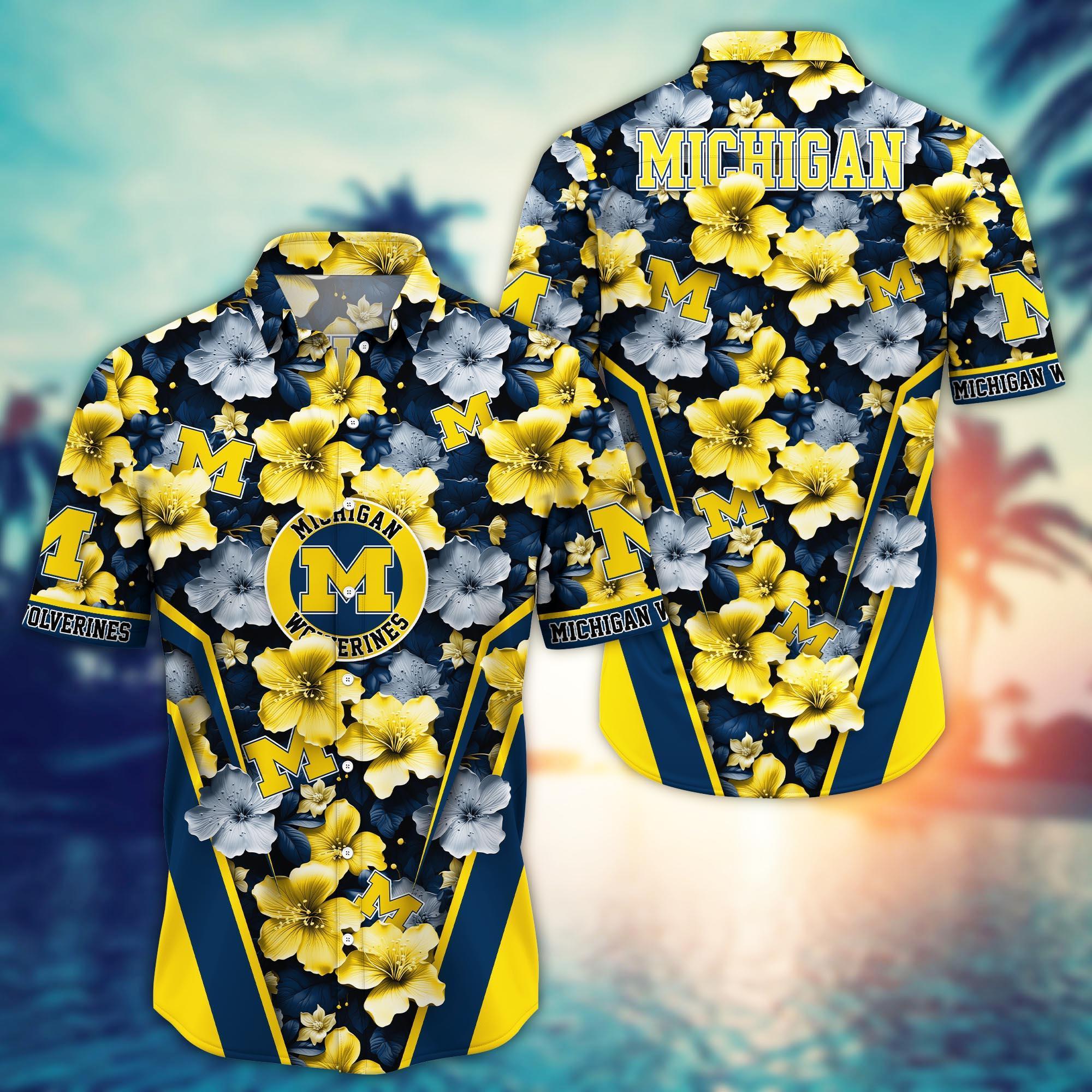 Michigan Wolverines NCAA Hawaiian Shirt, Aloha Shirt Ver 2