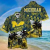 Michigan Wolverines NCAA Palm Tree Pattern Hawaii Shirt For Sports Fans