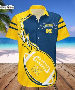 Michigan Wolverines Show Your Spirit with NCAA Hawaiian Shirt