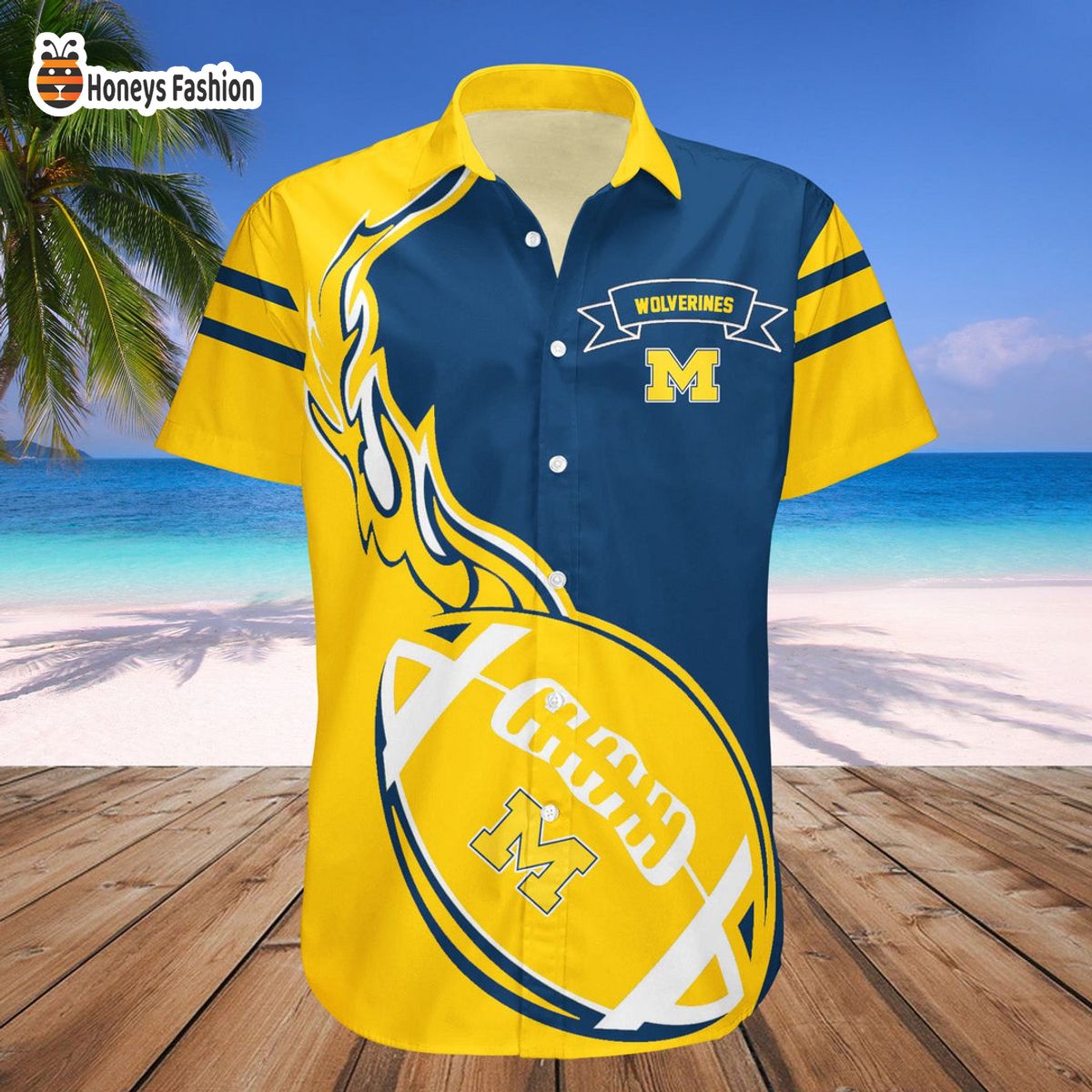Michigan Wolverines Show Your Spirit with NCAA Hawaiian Shirt