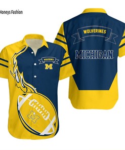 Michigan Wolverines Show Your Spirit with NCAA Hawaiian Shirt
