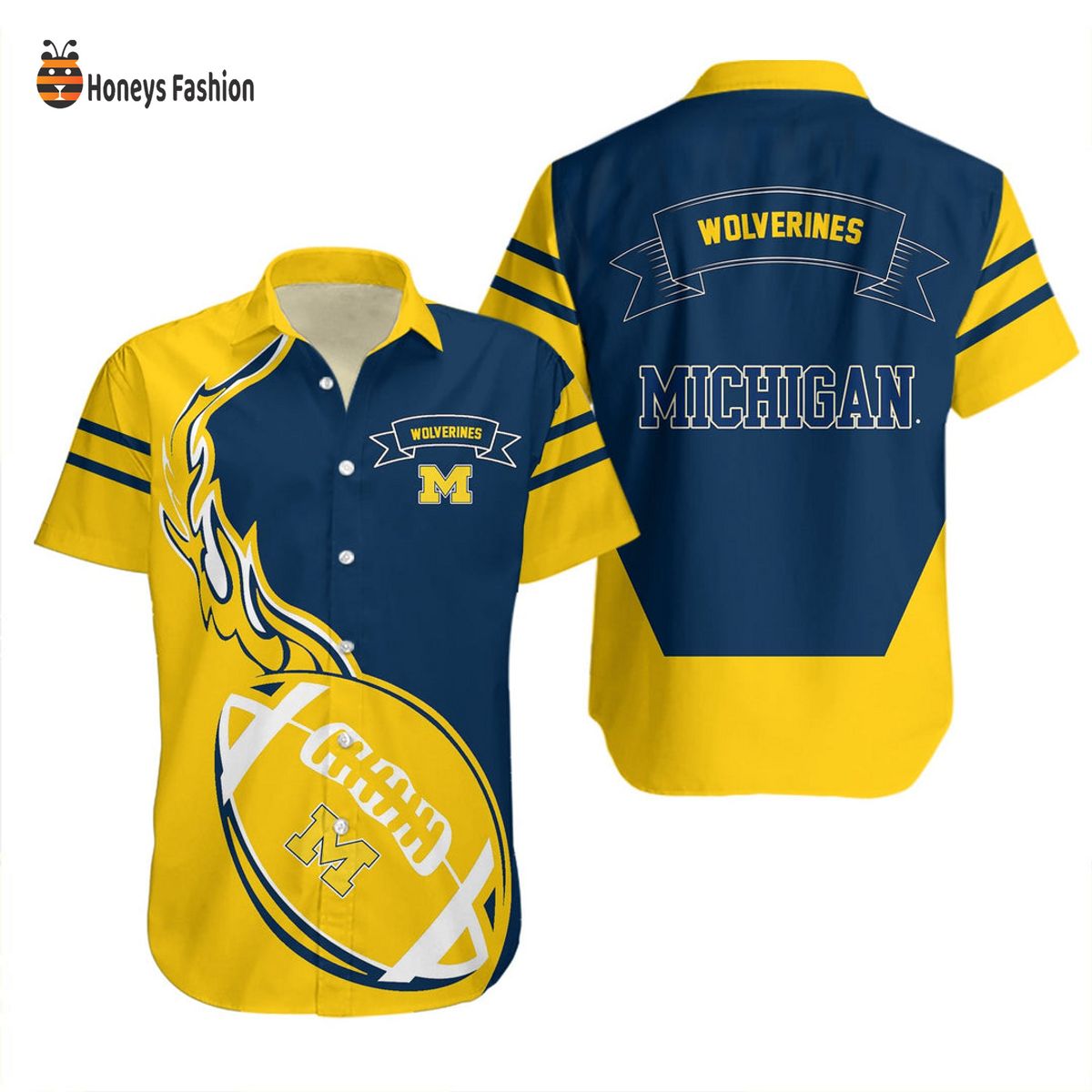 Michigan Wolverines Show Your Spirit with NCAA Hawaiian Shirt