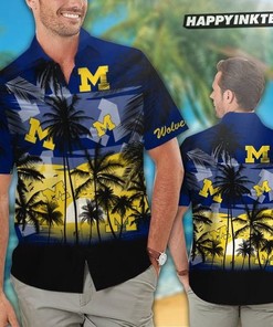 Michigan Wolverines Tropical Hawaiian Shirt and Short - Perfect Set for Wolverines Fans Who Love Hawaii