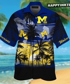 Michigan Wolverines Tropical Hawaiian Shirt and Short - Perfect Set for Wolverines Fans Who Love Hawaii