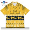 Michigan Wolverines Ugly Christmas Hawaiian Shirt with American Football and Sports Theme