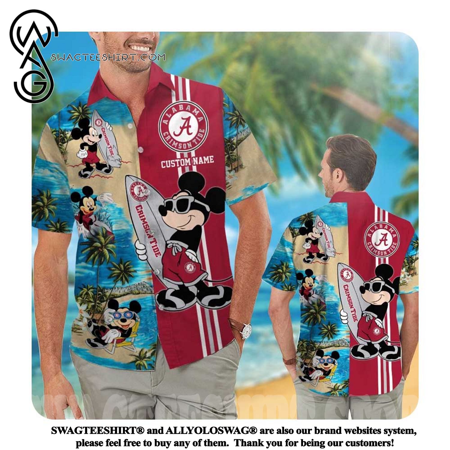 Mickey Makes Everything Better
Get Your Custom Name Alabama Crimson Tide Summer Hawaiian Shirt Now