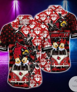 Mickey Mouse Louisville Cardinals NCAA Hawaiian Shirt for Men 