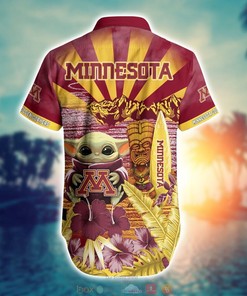 Minnesota Golden Gophers Baby Yoda NCAA Hawaiian Shirt, Shorts - Cute and Trendy Shirt Design for Baby Yoda Fans