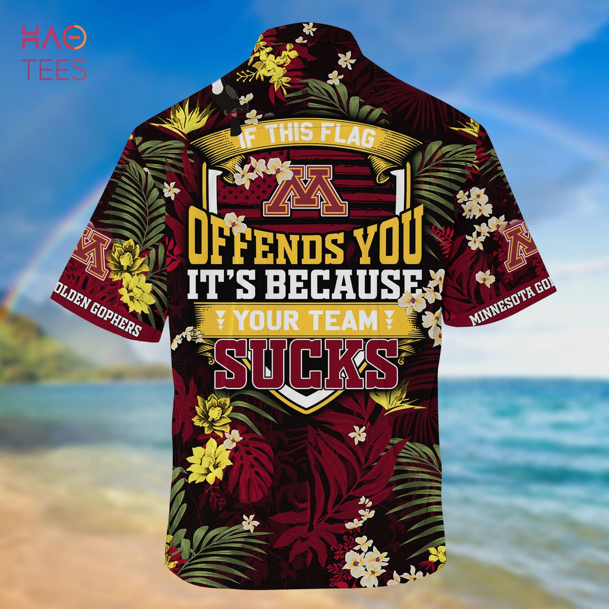 Minnesota Golden Gophers Hawaiian Shirt And Shorts For Summer, Tropical Patterns For Fans