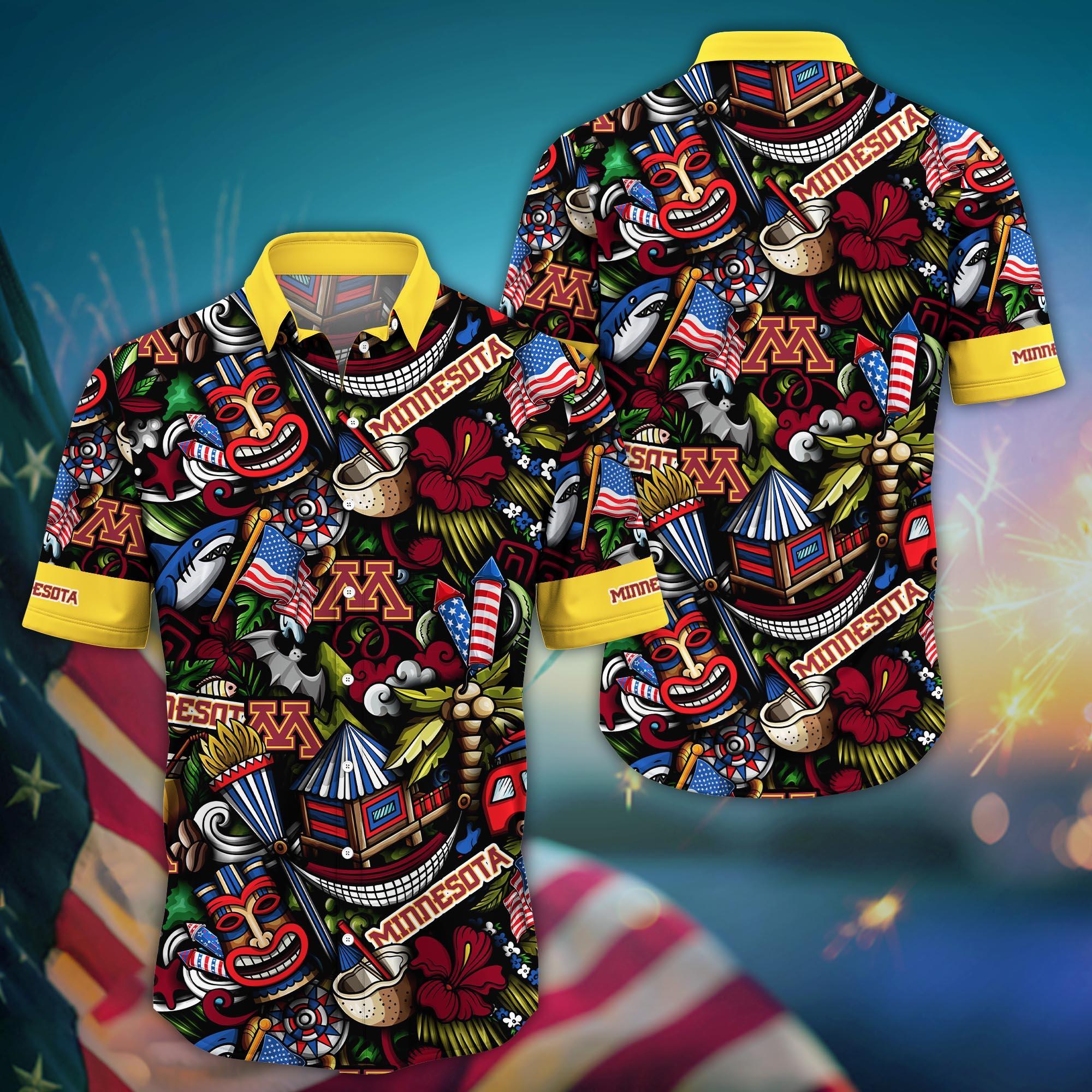Minnesota Golden Gophers NCAA Flower Hawaii Shirt For Fans Ver 23