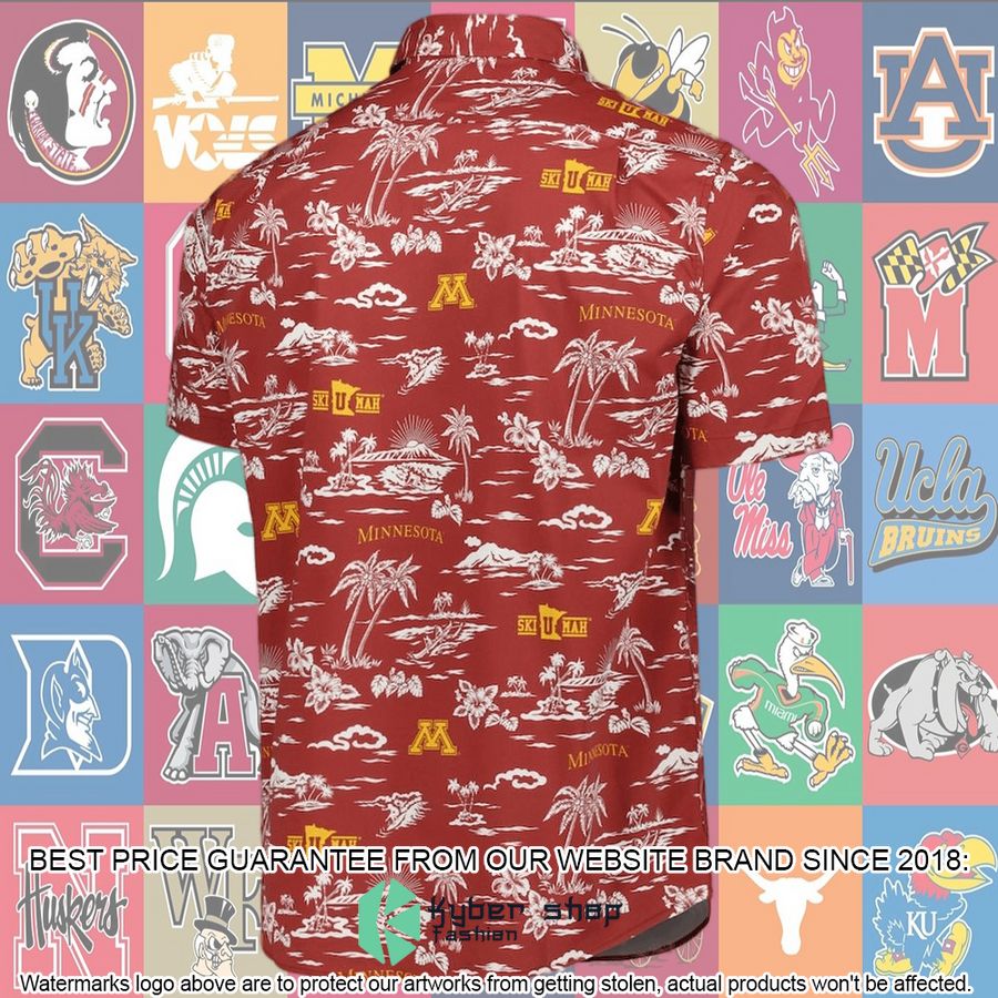 Minnesota Golden Gophers Reyn Spooner Performance Maroon Hawaiian Shirt