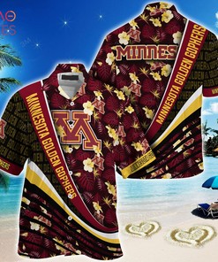 Minnesota Golden Gophers Summer Hawaiian Shirt with Tropical Flower Pattern for NCAA Enthusiasts 