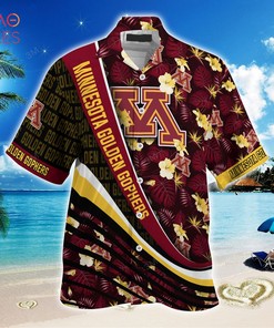 Minnesota Golden Gophers Summer Hawaiian Shirt with Tropical Flower Pattern for NCAA Enthusiasts