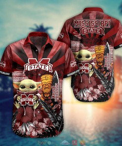 Mississippi State Bulldogs Baby Yoda NCAA Hawaiian Shirt, Shorts - Cute and Trendy Hawaiian Shirt for Baby Yoda Fans