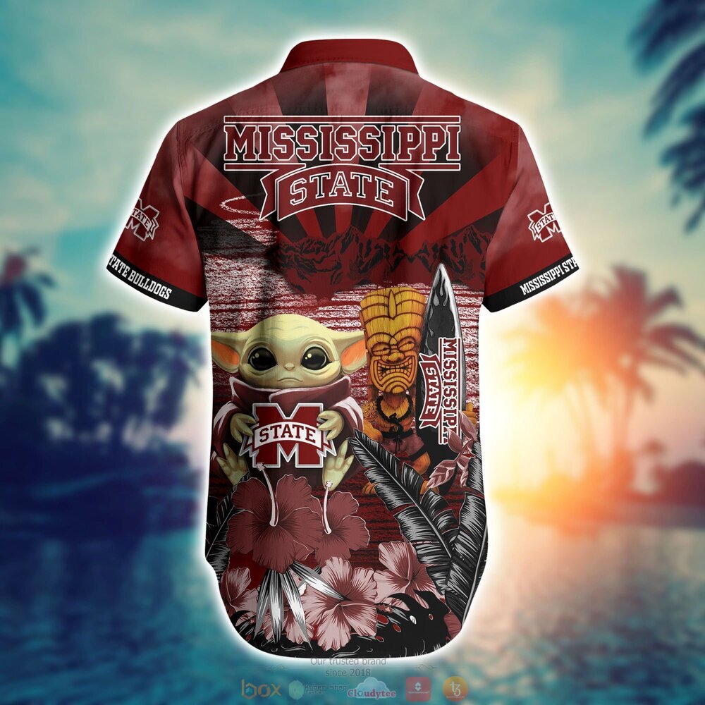 Mississippi State Bulldogs Baby Yoda NCAA Hawaiian Shirt, Shorts - Cute and Trendy Hawaiian Shirt for Baby Yoda Fans