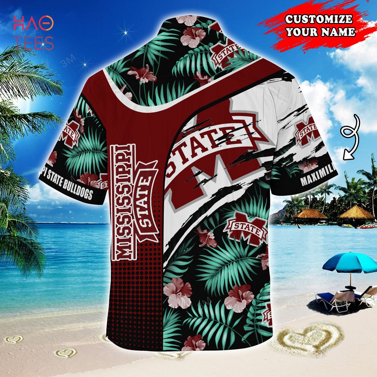 Mississippi State Bulldogs Customized Summer Hawaiian Shirt - Personalized for Fans with Tropical Pattern