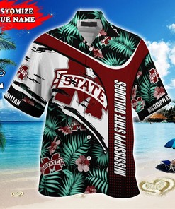 Mississippi State Bulldogs Customized Summer Hawaiian Shirt - Personalized for Fans with Tropical Pattern