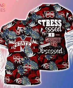 Mississippi State Bulldogs Hawaiian Shirt And Shorts For Summer, Stress Blessed Obsessed Fans