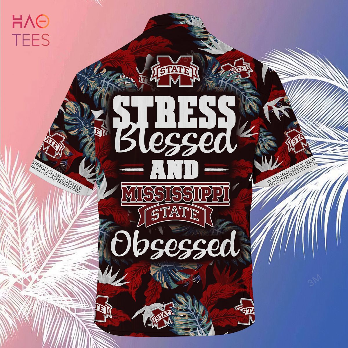 Mississippi State Bulldogs Hawaiian Shirt And Shorts For Summer, Stress Blessed Obsessed Fans