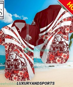 Mississippi State Bulldogs Hibiscus Hawaiian Shirt - Perfect for Adding Some Aloha to Your Closet.