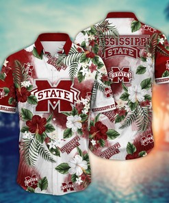 Mississippi State Bulldogs NCAA Flower Hawaii Shirt For Fans Ver 1