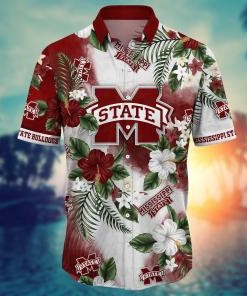 Mississippi State Bulldogs NCAA Flower Hawaii Shirt For Fans Ver 1