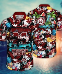 Mississippi State Bulldogs NCAA Flower Hawaii Shirt For Fans Ver 14