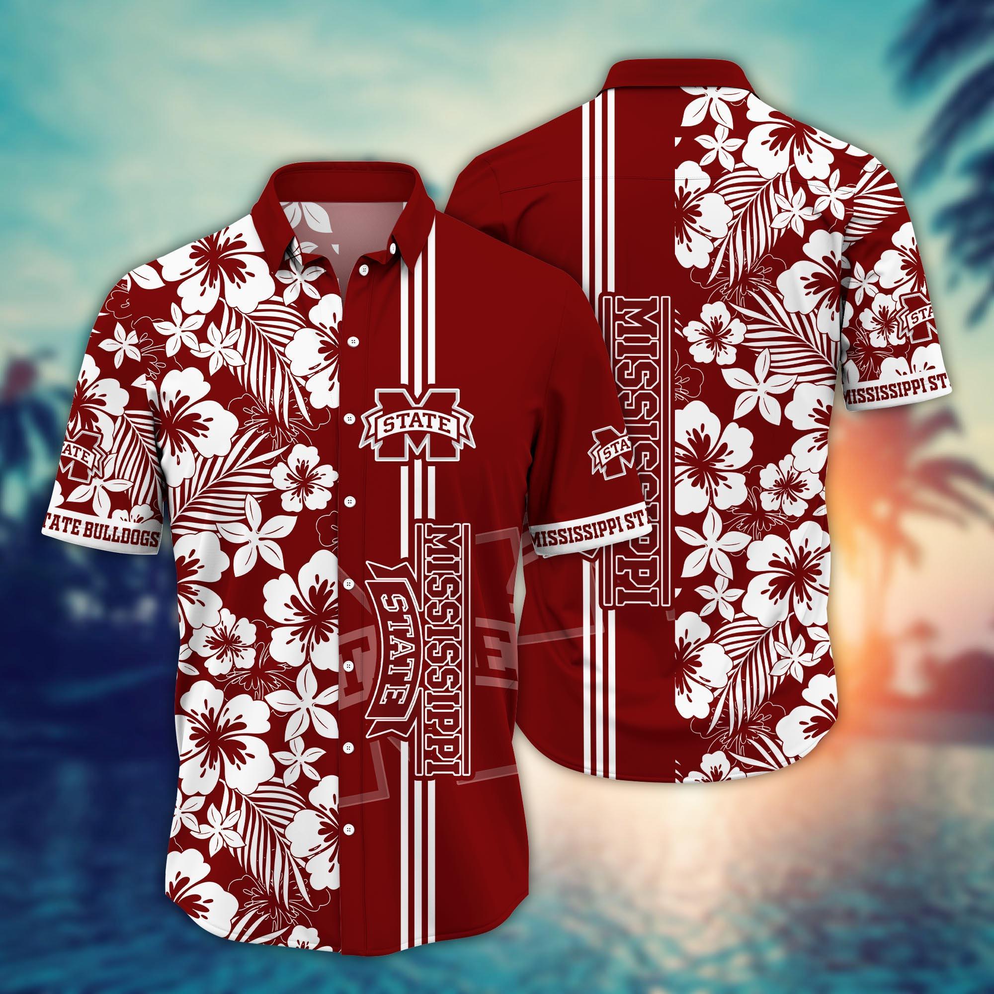 Mississippi State Bulldogs NCAA Flower Hawaii Shirt For Fans Ver 19