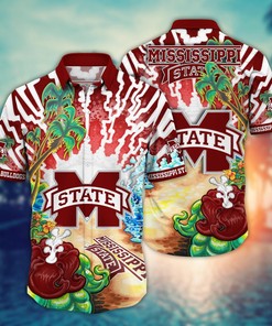 Mississippi State Bulldogs NCAA Flower Hawaii Shirt For Fans Ver 2