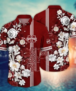Mississippi State Bulldogs NCAA Flower Hawaii Shirt For Fans Ver 24