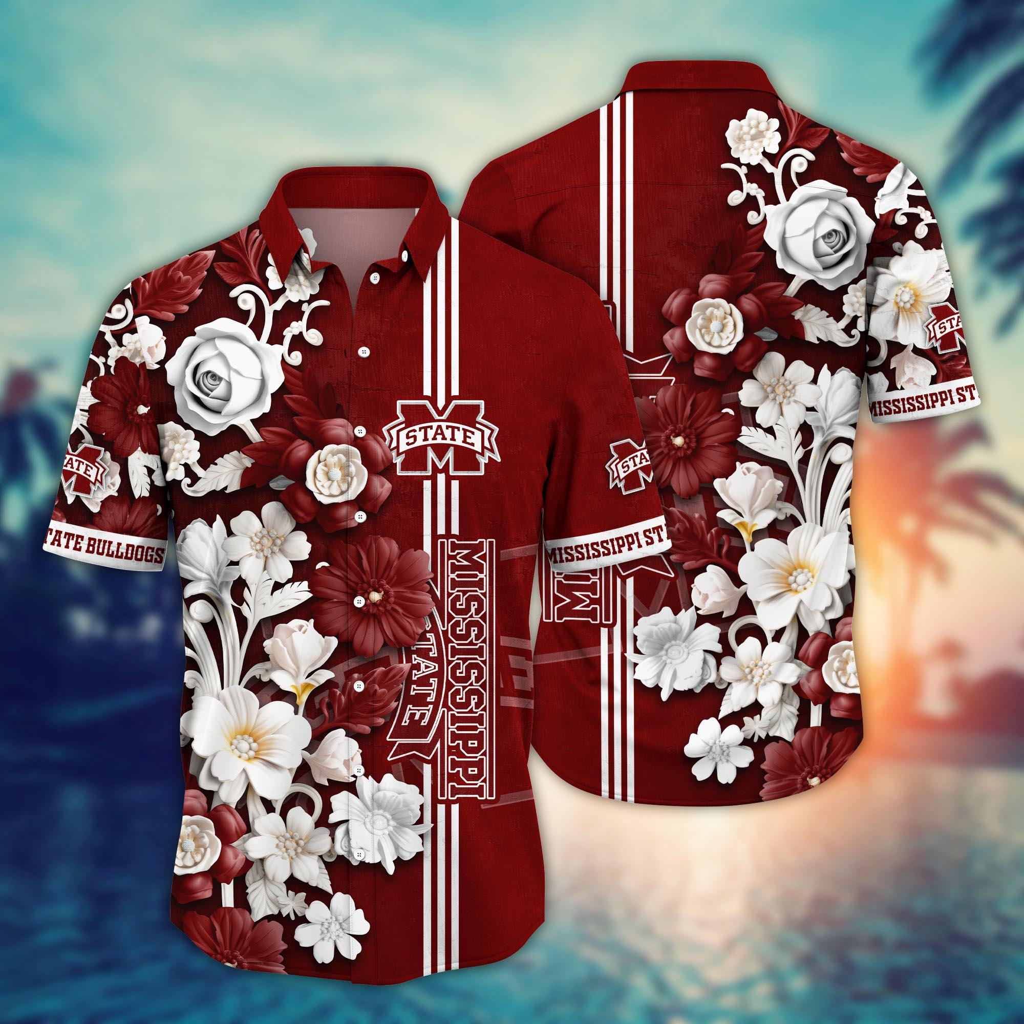 Mississippi State Bulldogs NCAA Flower Hawaii Shirt For Fans Ver 24