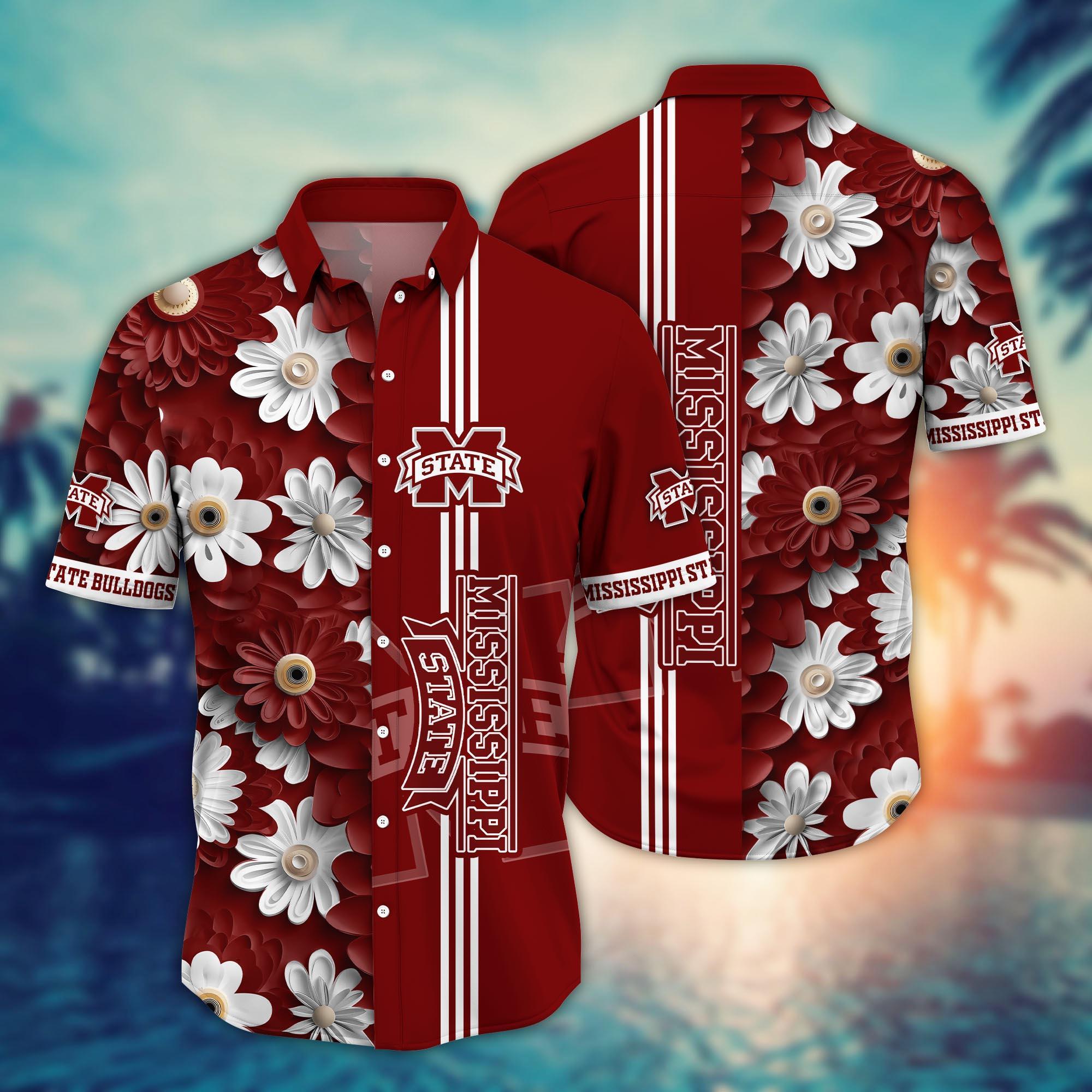 Mississippi State Bulldogs NCAA Flower Hawaii Shirt For Fans Ver 26