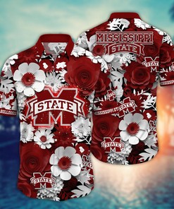 Mississippi State Bulldogs NCAA Flower Hawaii Shirt For Fans Ver 27