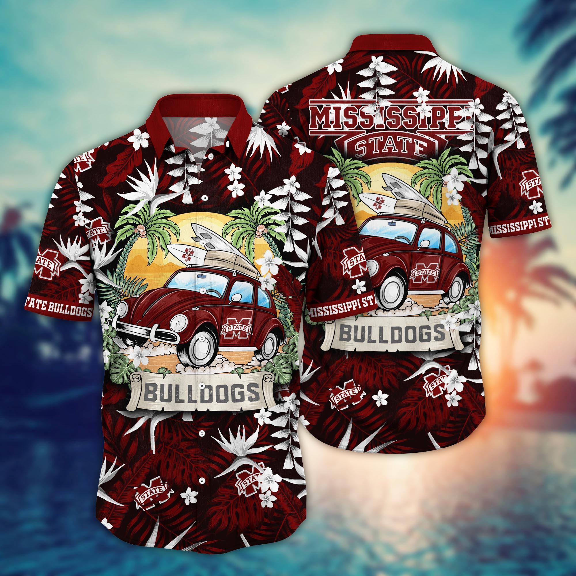 Mississippi State Bulldogs NCAA Flower Hawaii Shirt For Fans Ver 32