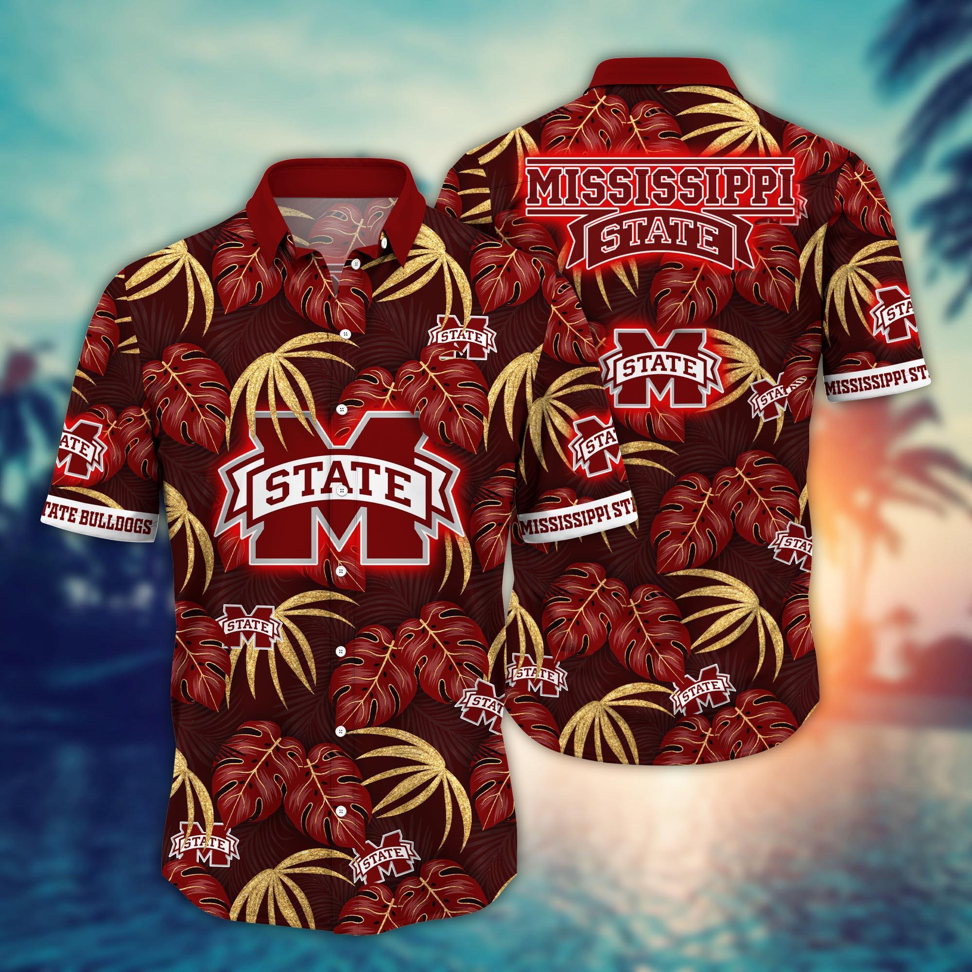 Mississippi State Bulldogs NCAA Flower Hawaii Shirt For Fans Ver 34