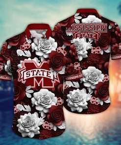Mississippi State Bulldogs NCAA Flower Hawaii Shirt For Fans Ver 37