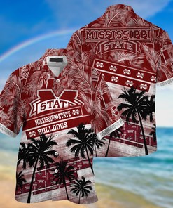 Mississippi State Bulldogs NCAA Palm Tree Pattern Hawaii Shirt For Sports Fans