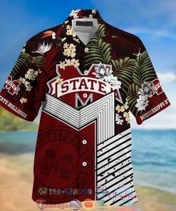 Mississippi State Bulldogs NCAA Tropical Hawaiian Shirt and Shorts - Perfect Set for Summer Beach Days