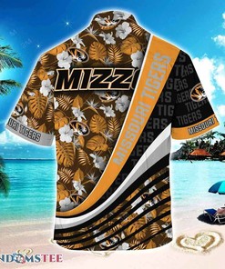 Missouri Tigers Beach Hawaiian Shirt with Tropical Flower Pattern for Summer Fun