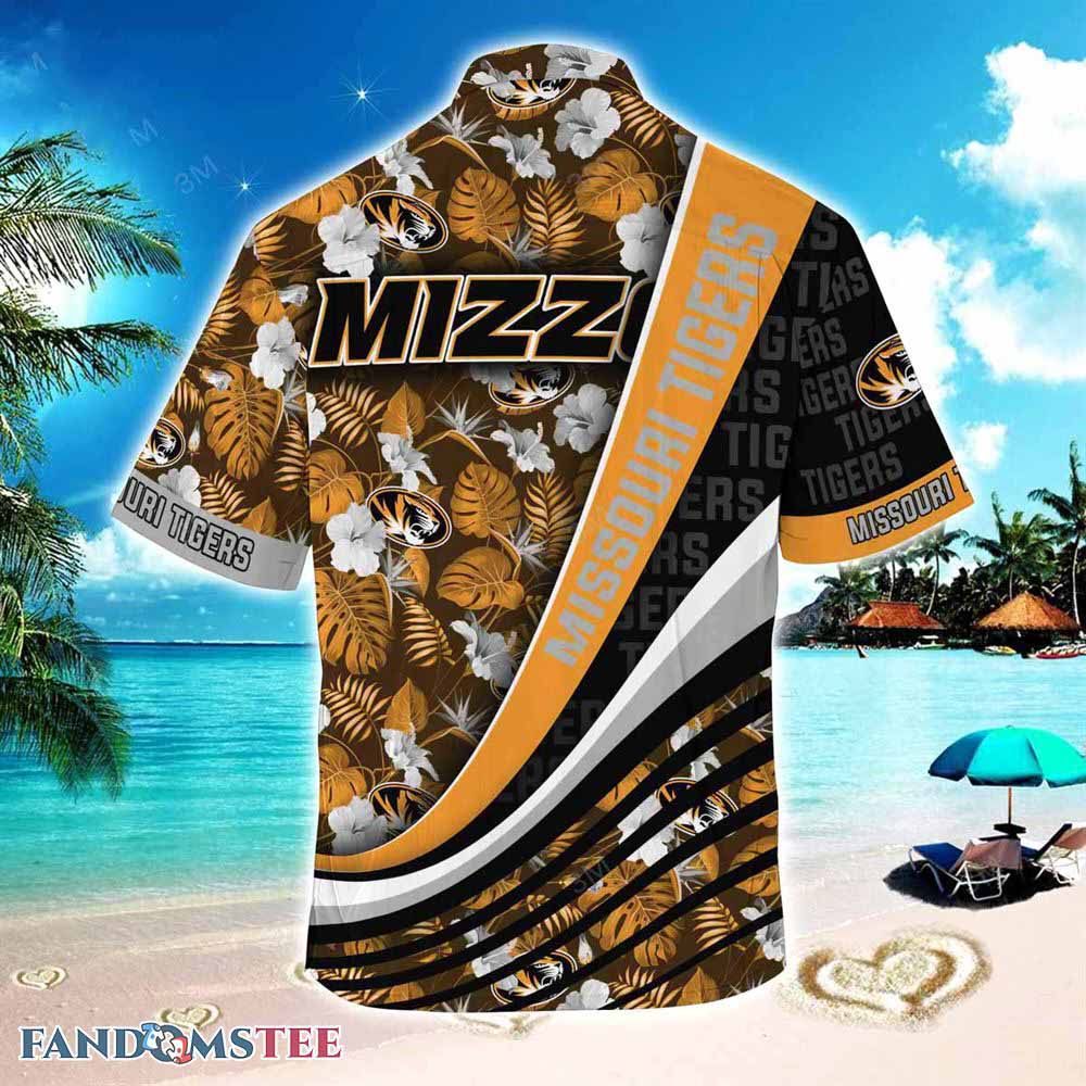 Missouri Tigers Beach Hawaiian Shirt with Tropical Flower Pattern for Summer Fun
