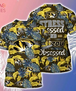 Missouri Tigers Hawaiian Shirt And Shorts For Summer, Stress Blessed Obsessed Fans