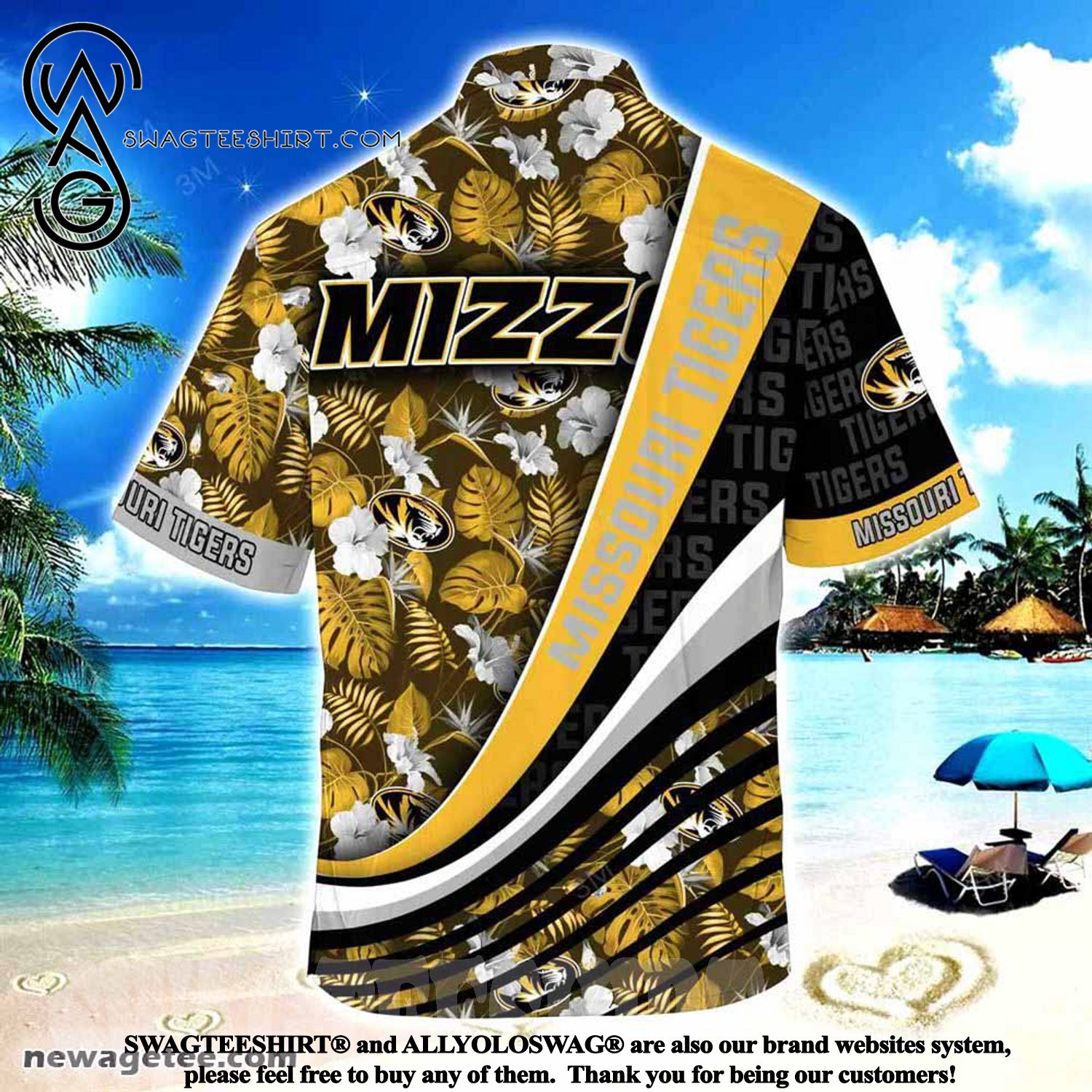 Missouri Tigers Summer Beach Hawaiian Shirt with Tropical Flower Pattern Anything but Ordinary