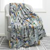 Money Blanket - 100 Dollar Bills Pattern - Wealth Decor Throw Blanket