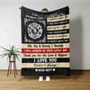 Mother Blanket, Firefighter Mom Blanket, Love Firefighter Blanket
