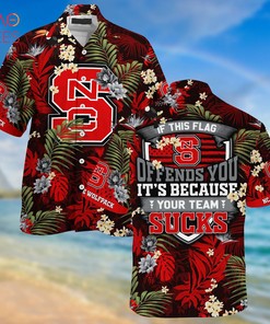 NC State Wolfpack Hawaiian Shirt And Shorts For Summer, Tropical Patterns For Fans