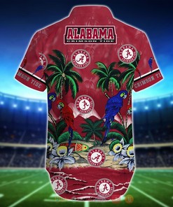 NCAA Alabama Crimson Tide Parrot Hawaiian Shirt - Short for Fans