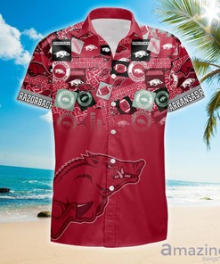 NCAA Arkansas Razorbacks Hawaiian Shirt and Shorts Combo Set for Men